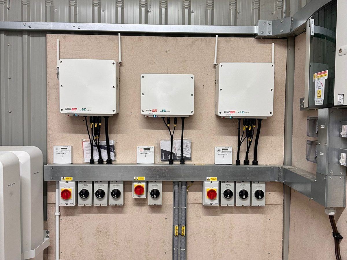 SolarEdge commercial battery storage installation