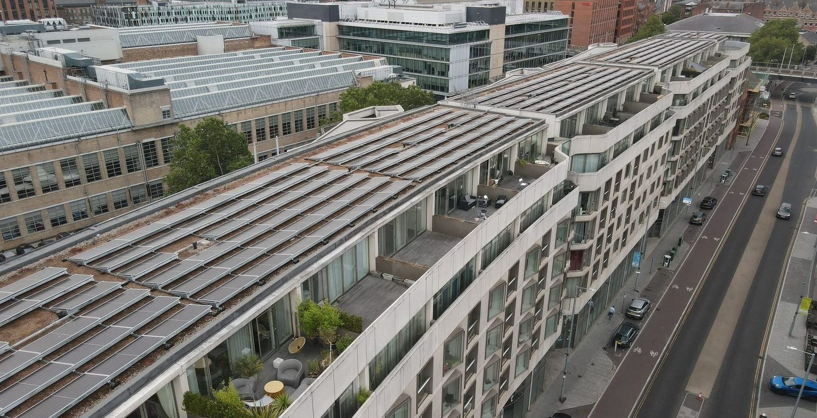 A 300-panel install on an occupied Nottingham building